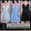 TOASOA Camisole Mini Sexy Floral for Cocktail and Night Workers Women's All-Lace Dress, Flare, Sleeveless, Print, A-Line, Hostesses, Hostesses,