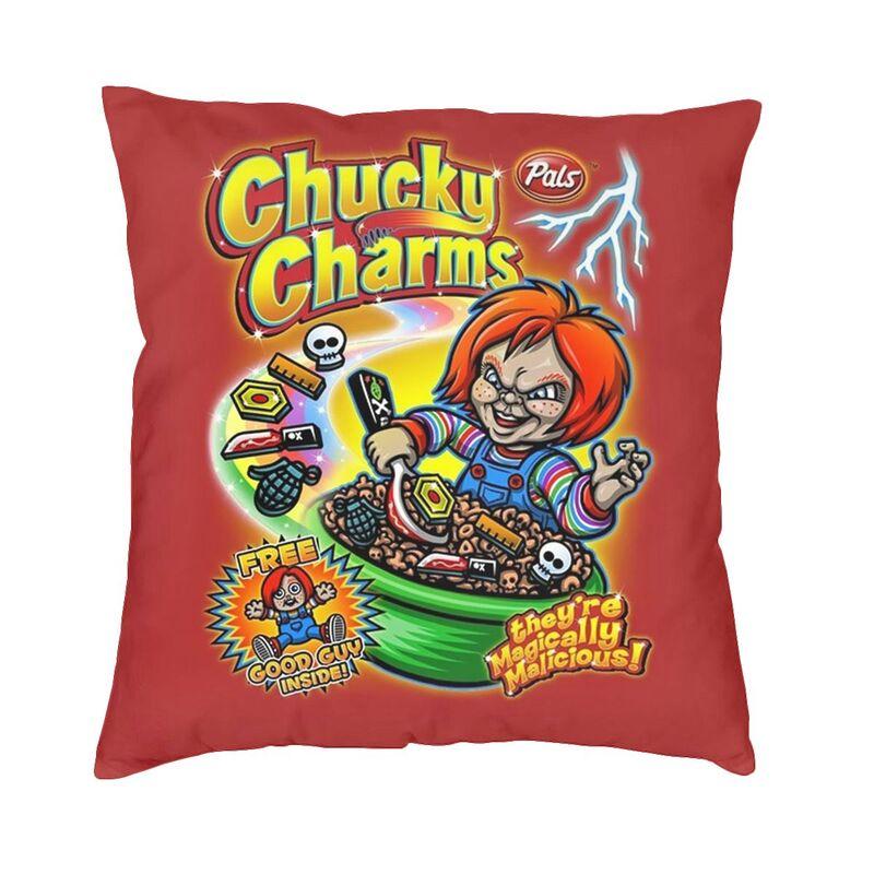 Childs Play Chucky And Tiffany Throw Pillow Covers Decor Home Kawaii Horror Movie Halloween Cushions for Sofa Square Pillowcase 30cmx30cm