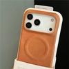 Business Suede Sheepskin Leather Phone Case For iPhone 17 Air 16 15 14 13 12 Pro Max Plus For Magsafe Magnetic Charge Hard Cover