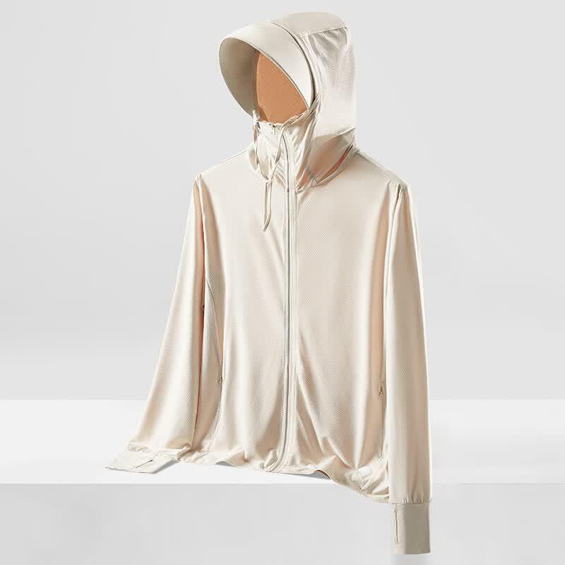 GELEITE Women's Summer Ice Silk Sun Protection Hoodie