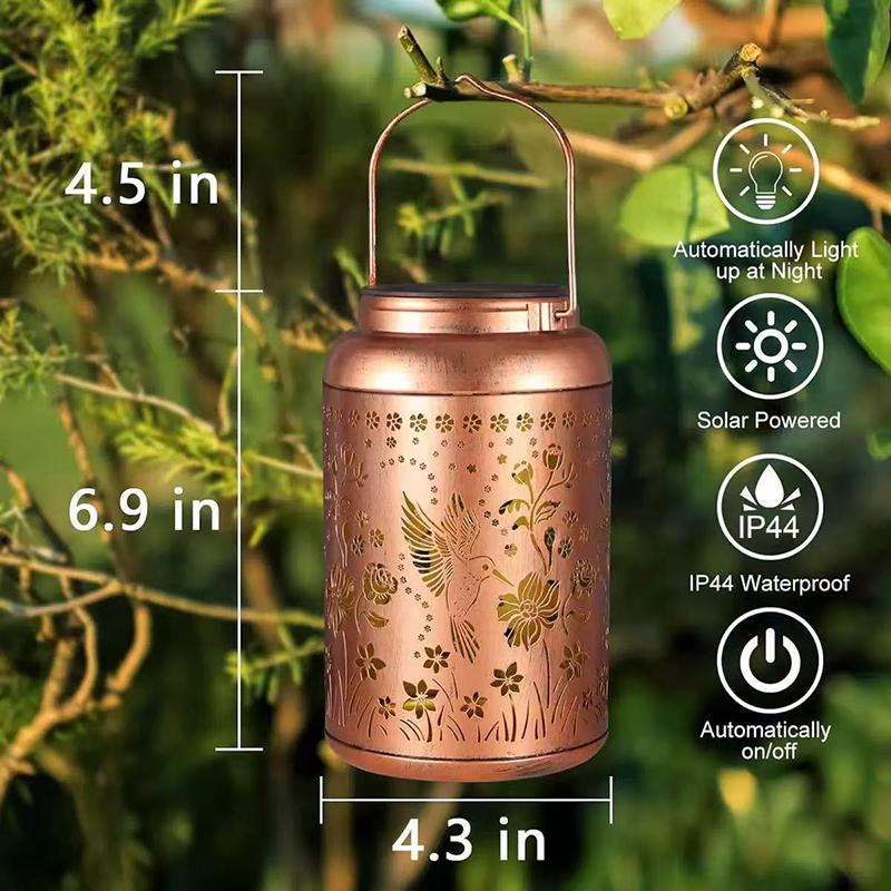 1 PCS Hummingbird Solar Lantern Outdoor Battery Powered Waterproof LED Lights for Garden Yard Patio Decor Holiday Gift