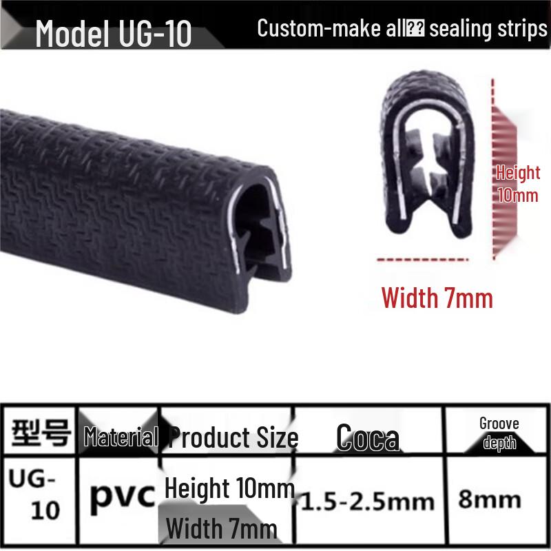 U-Channel Rubber Edge Trim Seal Strip