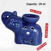 Blue Elephant Ceramic Oil Burner with Tealight Candle – Handcrafted Decorative Aroma Diffuser for Home & Spa Use