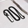 Vertical Pendant Necklace for Men Boys,Stainless Steel Geometric Long Pendant Necklaces,Father Dad Jewelry Gifts