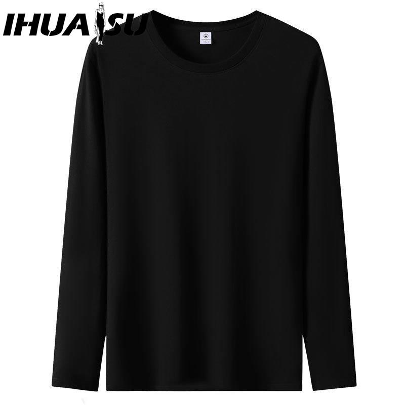IHUASU Spring and Autumn Men's Long-sleeved T-shirt Men's O-collar Bottoming Shirt