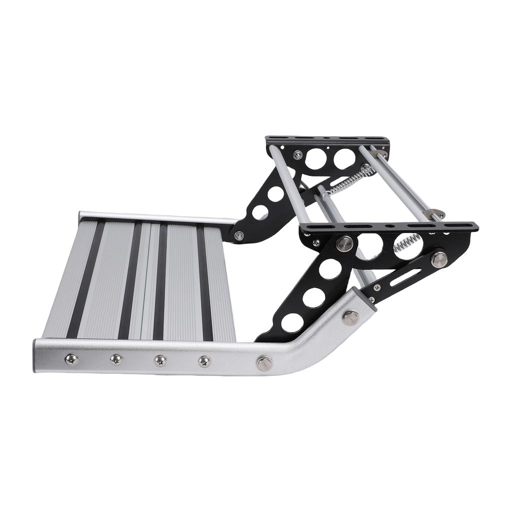 RV Steps 400lbs Load Capacity Aluminum Alloy Single Ladder Step Manual Telescopic Folding RV Entry Stair for Camping