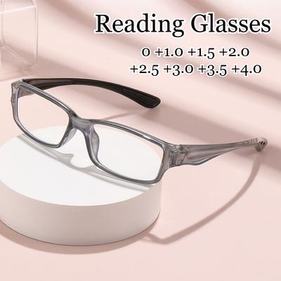 Men'S And Women'S Fashion Square Hyperopia Glasses High-Definition Anti-Blue Light Reading Glasses Fashionable Sports Glasses