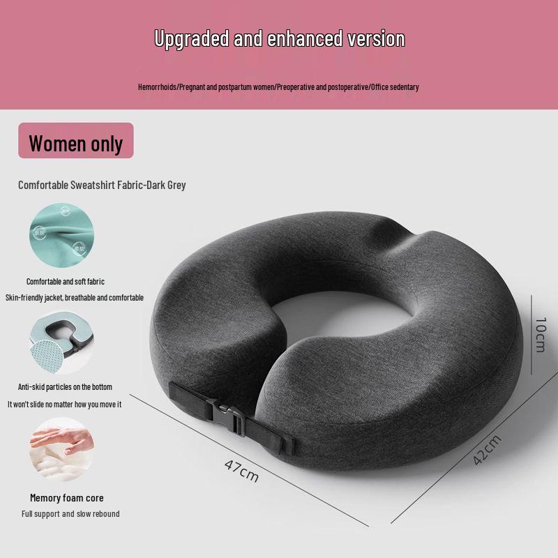 Memory Foam Hemorrhoid Relief Cushion - Round, Universal, and Ideal for Long Sitting