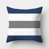 Sofa Cushion Pillow Home Decor Pillowcase Geometric  Cover Blue Grey  Decoration