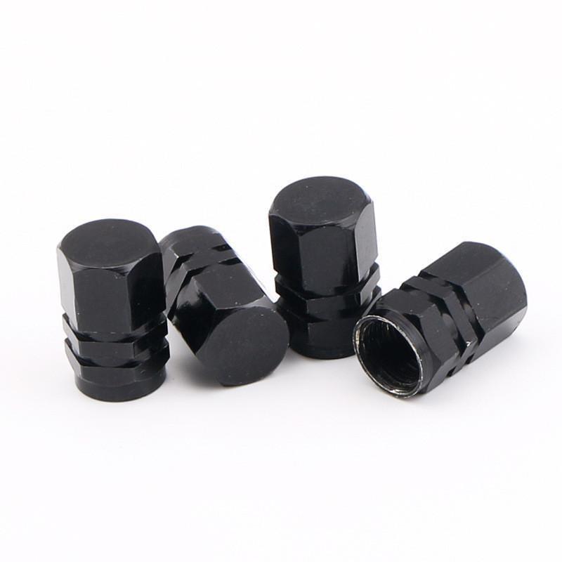 

4 колпачка-заглушки для ниппелей шин Black * 4