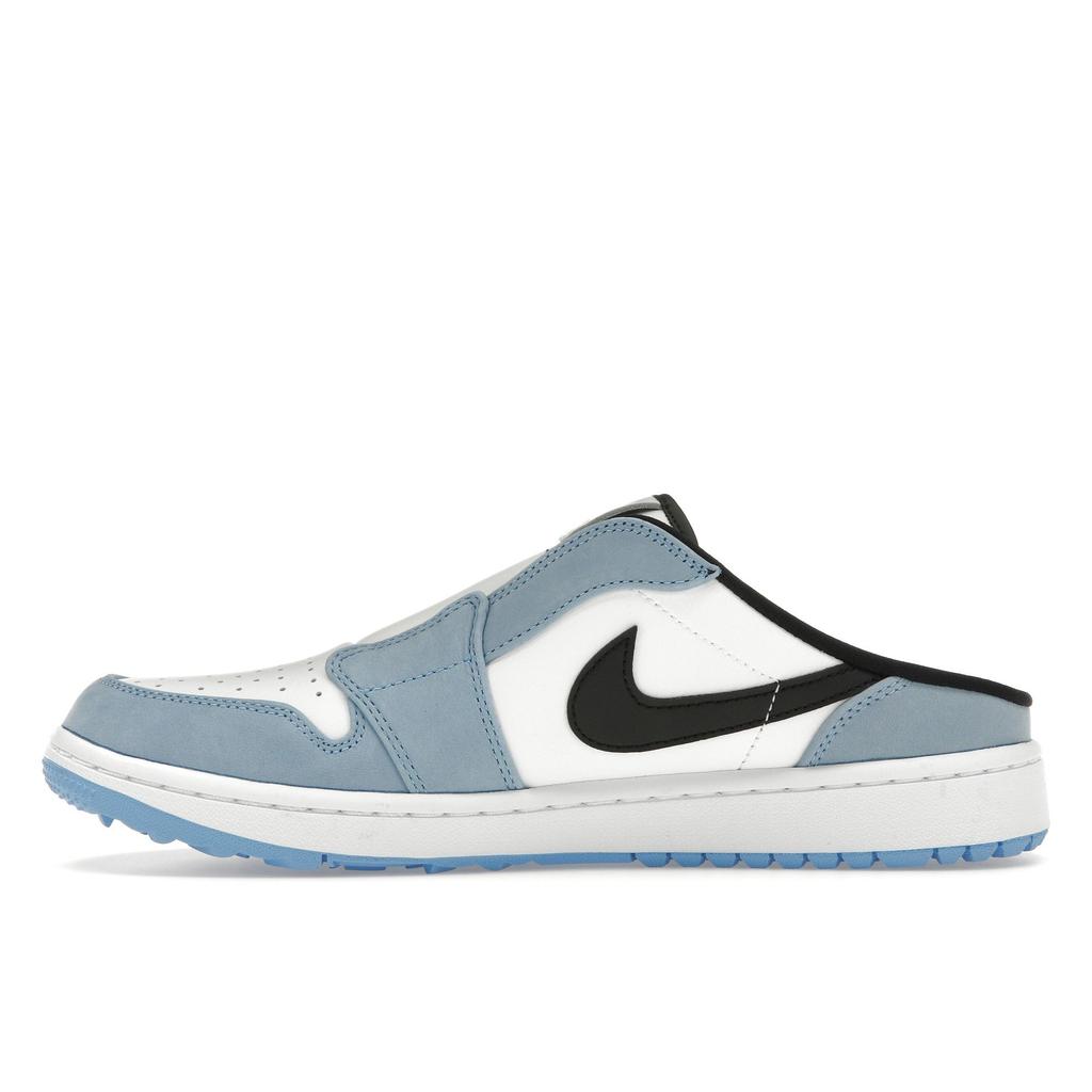 Air Jordan 1 Mule Golf University Modré Unisex tenisky Bílá Černá FJ1214-400