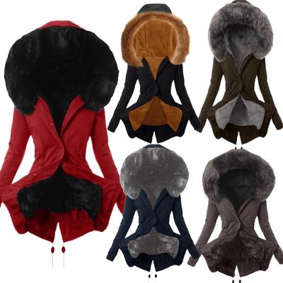 Dámsky kabát Dámske zimné teplé hrubé dlhé sako s kapucňou