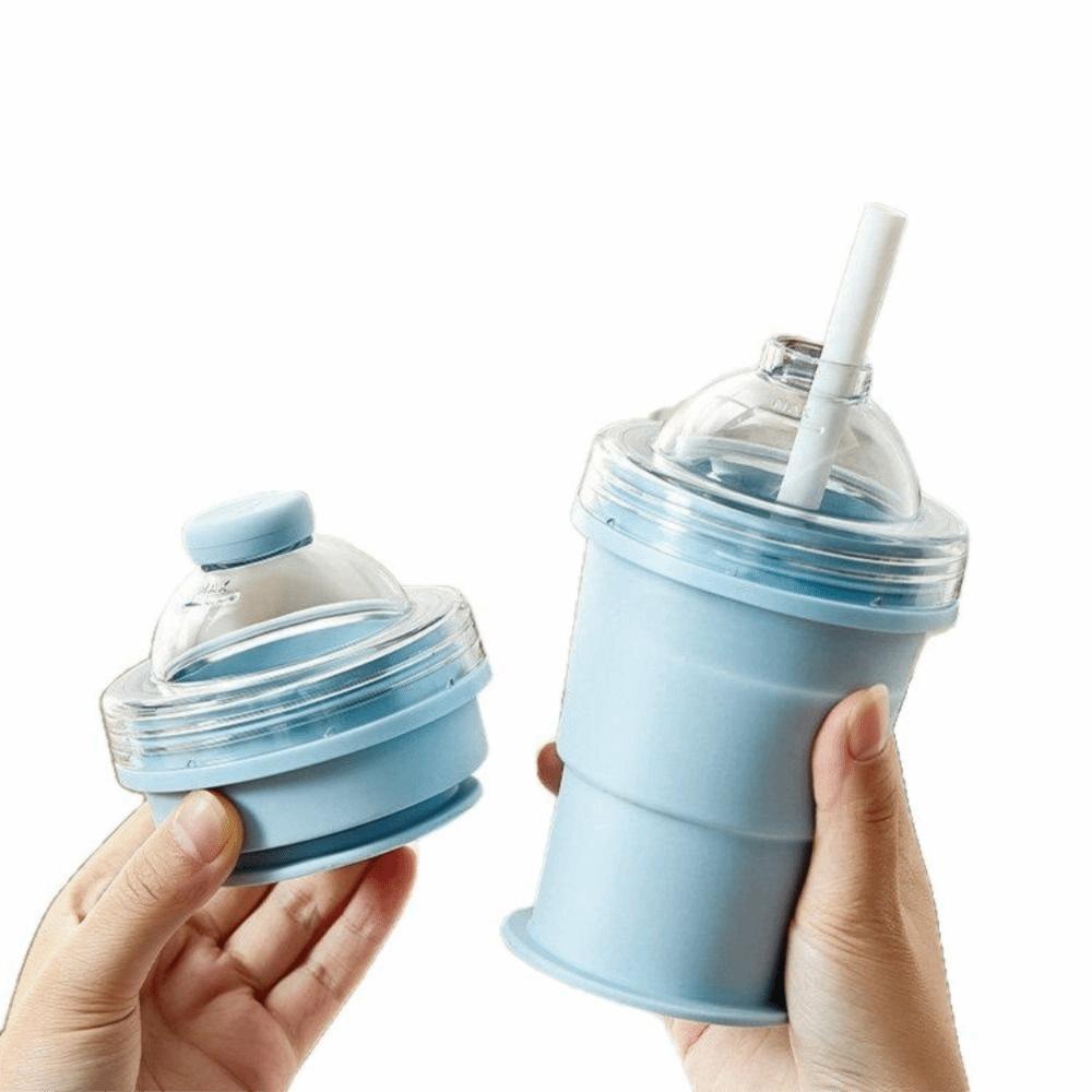 Easy To Demold Folding Ice Mold Cup with Straw Silicone Collapsible Mug Ice Mold Cooler Cup Home