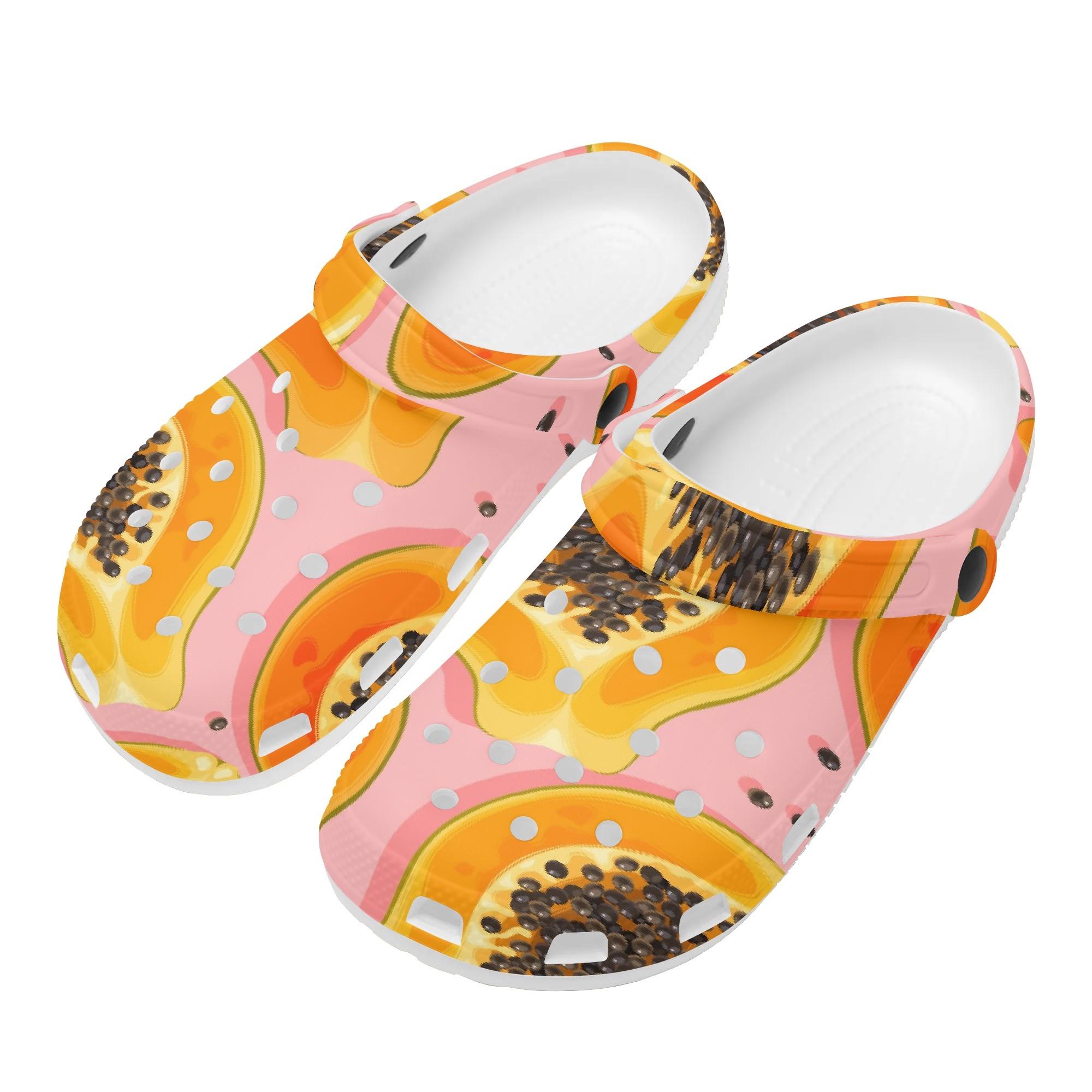 Fashion Printed EVA Clogs Men Women Easy Clean Lightweight Slip On Casual Footwear Soft Sole Summer Sandals Soft Daily Wear 36 белый