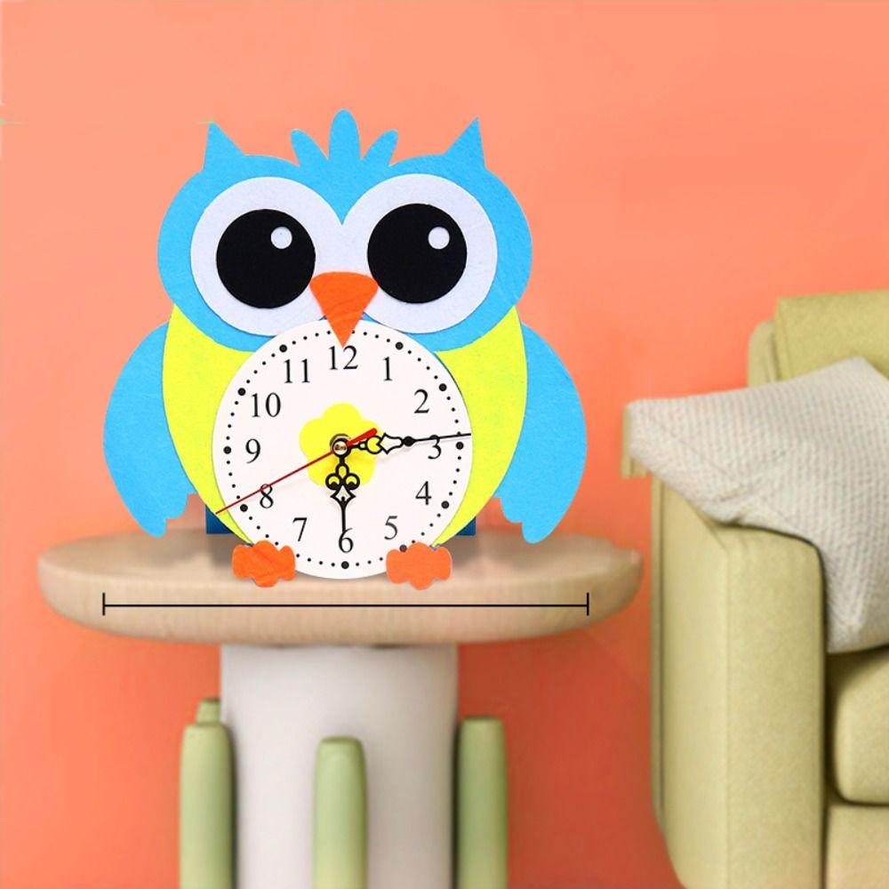 Cartoon Clock Cognition Clocks Toys Nonwoven Fabric Time Teaching Aid  Montessori Arts Crafts