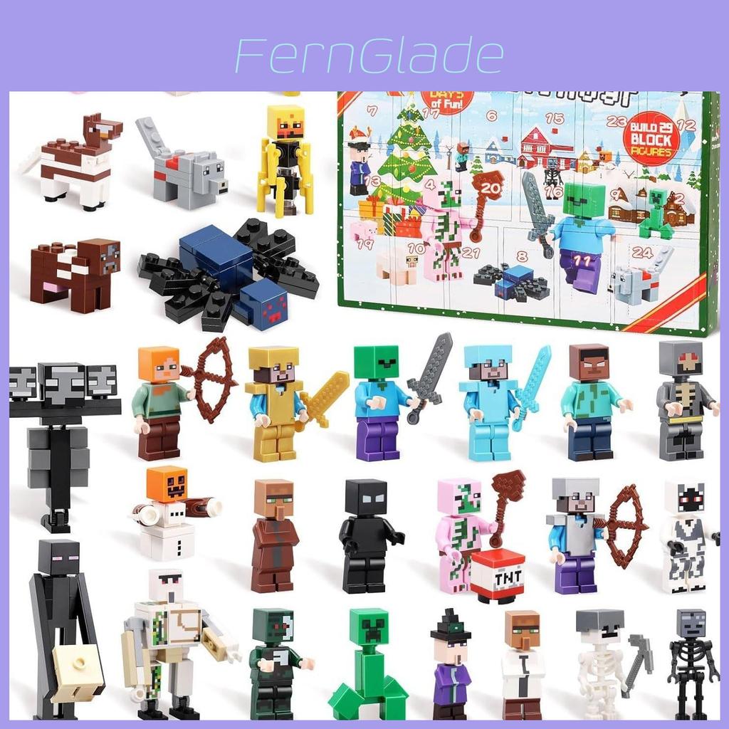 Ensemble de Poupées Blocs de Construction Colorés sur le Thème de Noël Parfait pour les Célébrations de Vacances et la Décoration Festive