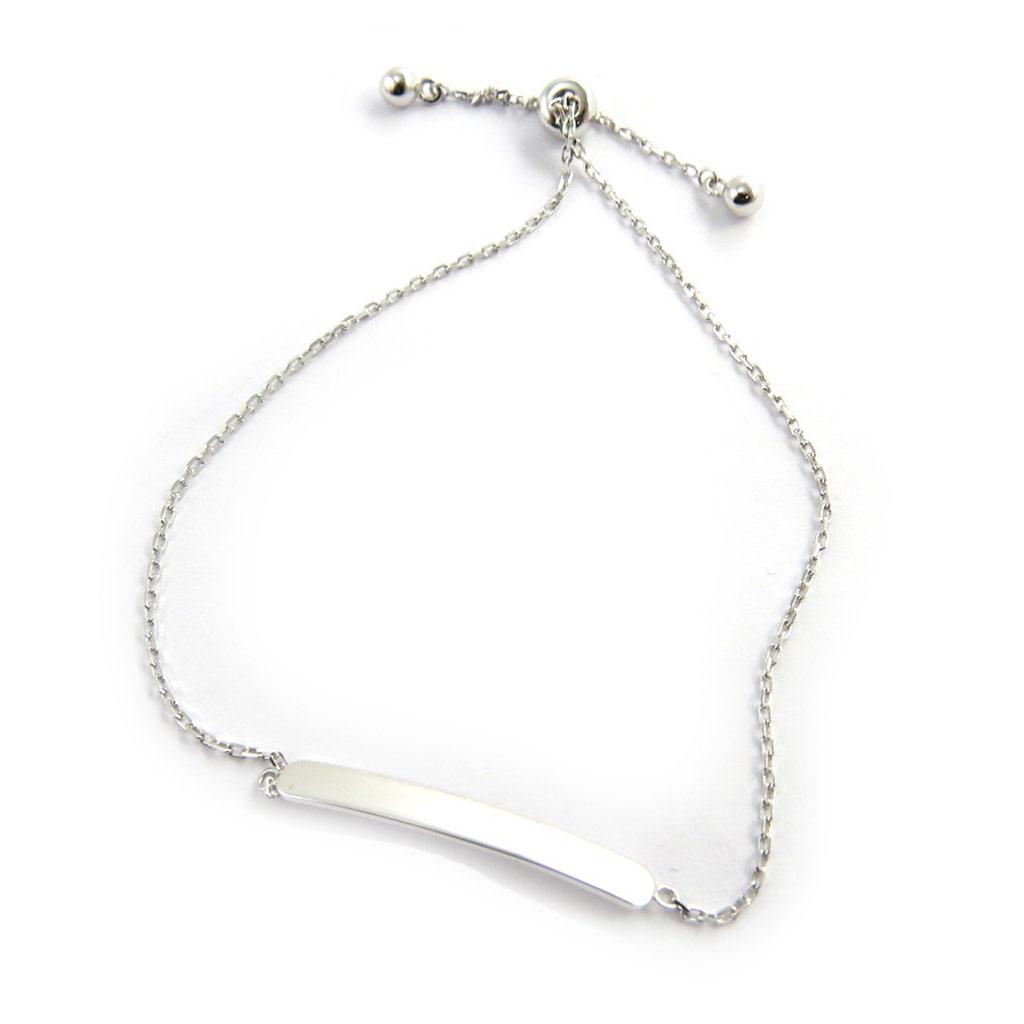 Les Trésors De Lily [M8803] - Silver 'Identity' Silver Bracelet (rhodium-plated) - 29x4 Mm