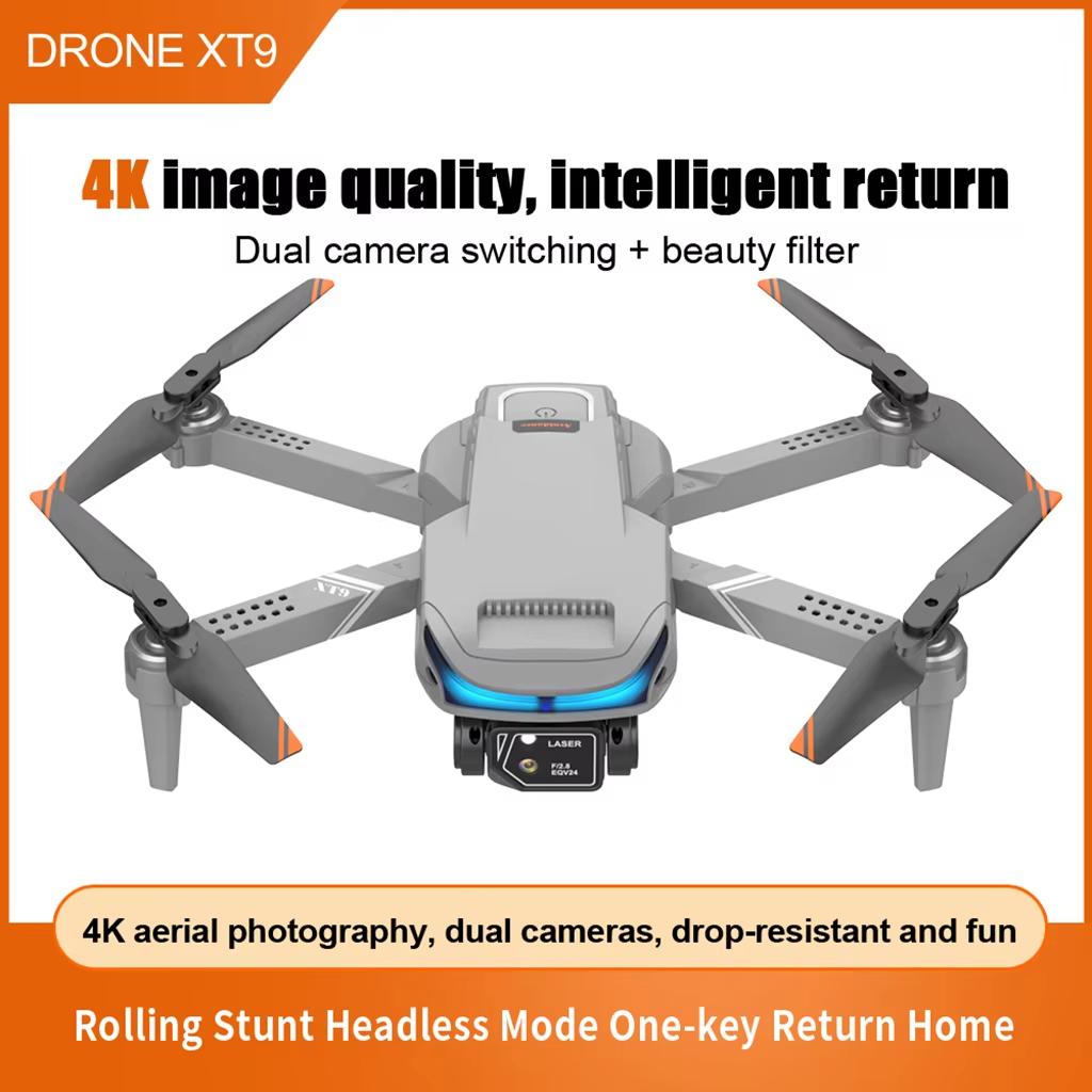 New XT9 Drone 4K Dual HD Camera 360 Degree Obstacle Avoidance 5G WiFi Mini Drone Remote Control Quadcopter Toy Gift