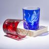 FONYUHUA Cut Glass Rock Glass - Stylish Crane and Chrysanthemum Pattern - Comes in a Paulownia Wood Box - Suitable for Alcohol, Sake, Beer, Whiskey -