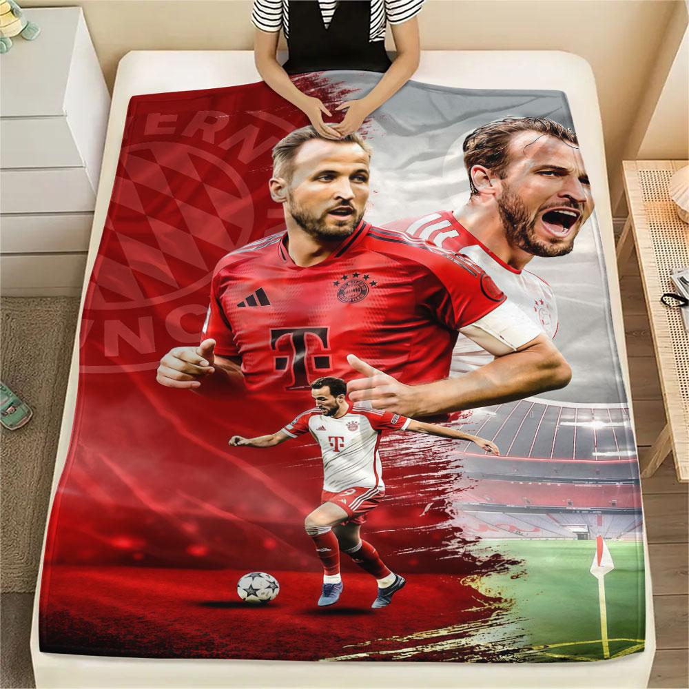 Kane Printed Flannel Blanket, Soft Throw for Bedroom Sofa, Washable,soccer Fan Merchandise, Great Gift.