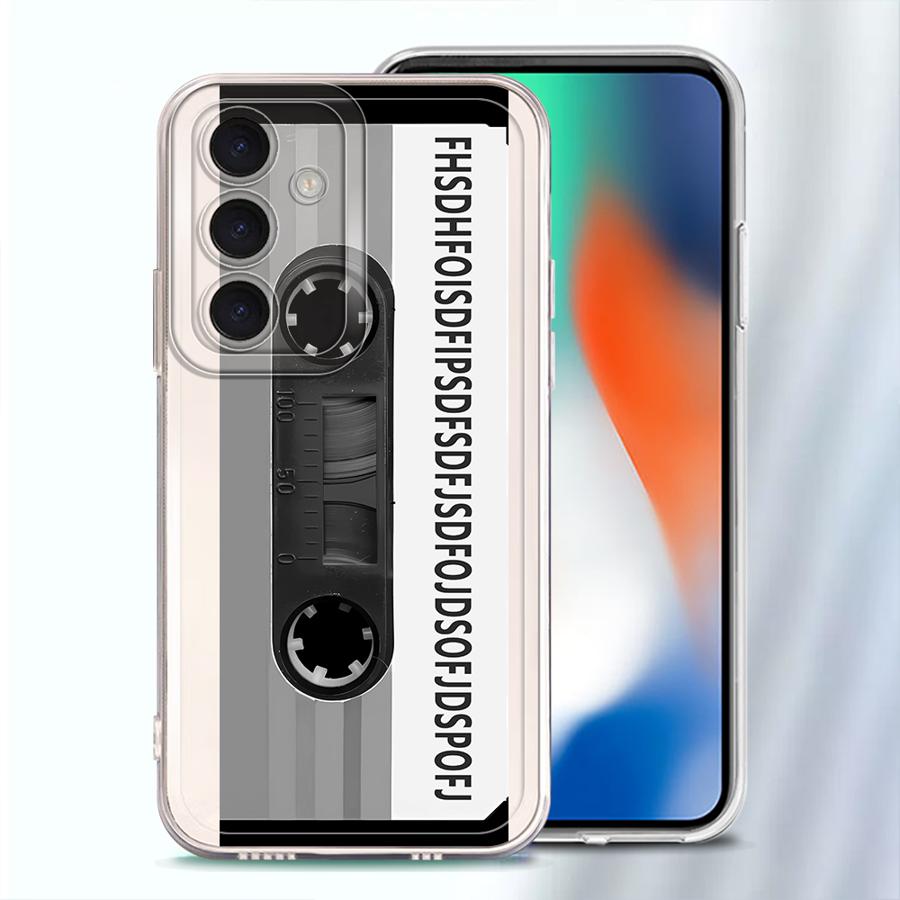 Fashion Retro Cassette Tape Phone Cover Case for Samsung Galaxy A25 A51 A36 A13 A33 A52 A56 A50 A34 A35 A52 A31 A26 A24 A54 A15