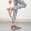 Heli Shark Dam Chunky Heel Spetsig Tå Stängd Tå Casual Halvtofflor - Vår/Sommar Mode Sandaler