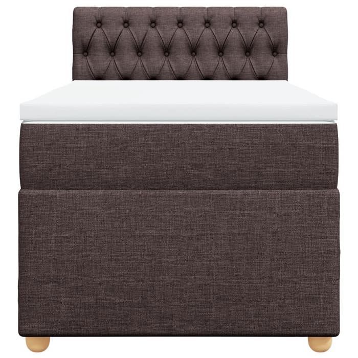 Maison Exclusive - Sommier à lattes de lit avec matelas Marron foncé 90x190 cm