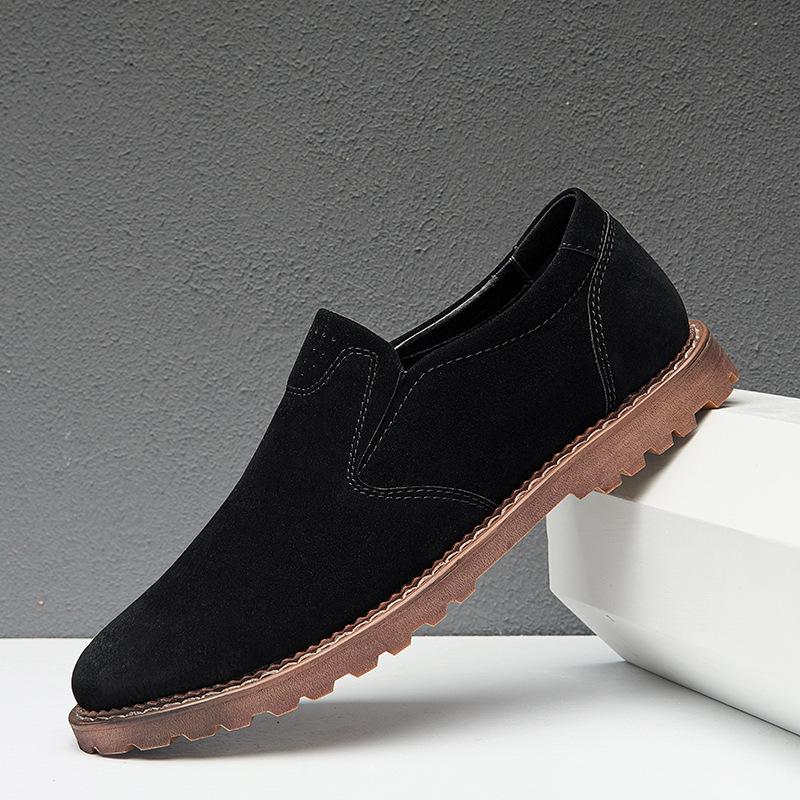 2022 Newest Men S Autumn Leather All-Match Low-Cut Suede Leather Men S Shoes British Casual Shoes Retro Tooling Shoes 38