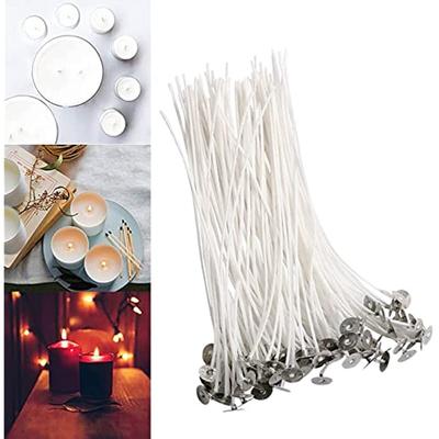Knot świecy, 50 sztuk Naturalne zatyczki do świec, Naturalny bawełniany zatyczka do świec DIY do wyrobu świec (10 cm)