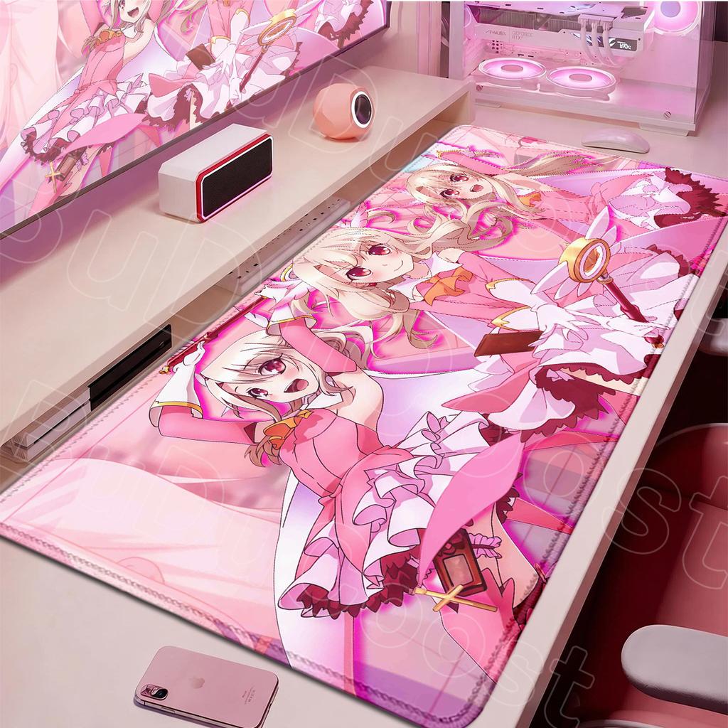 Non-slip Rubber Base Anime Mousepad Large Office Cabinet Keyboard Mat XXL Fate Kaleid Liner Prisma Illya Mousepad PC Accessories
