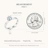 BAMOER 0.8CT Round Moissanite 14K Gold Plated Ring for Women D Color VVS1 EX Lab Diamond Engagement 925 Sterling Silver Ring