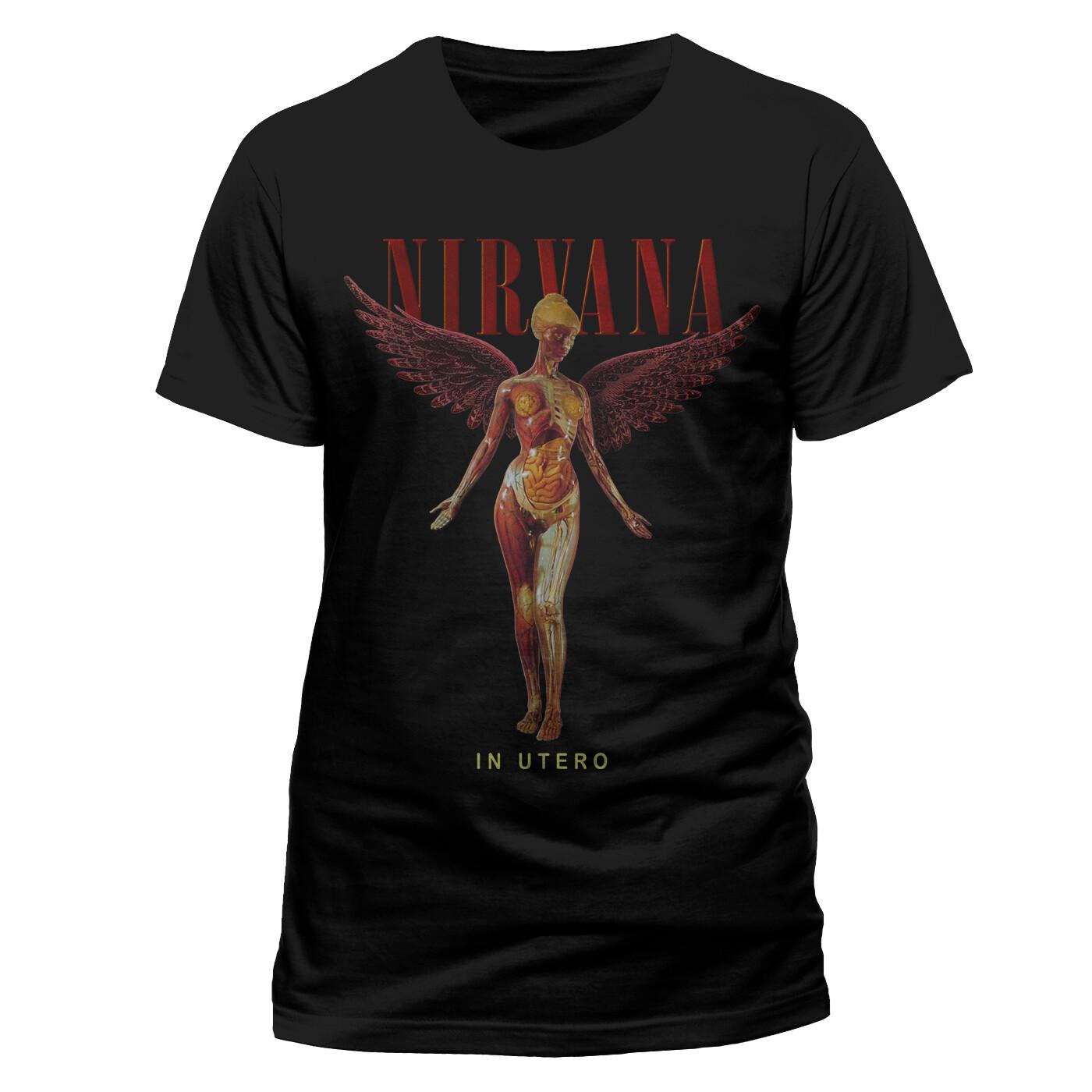 Nirvana In Utero Kurt Cobain Official Rock Heavy Metal Tee T-shirt Mens Unisex S
