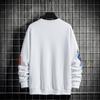 New Men's Sweater Autumn Loose Casual Printing Round Neck Men's Long Sleeve Sweater