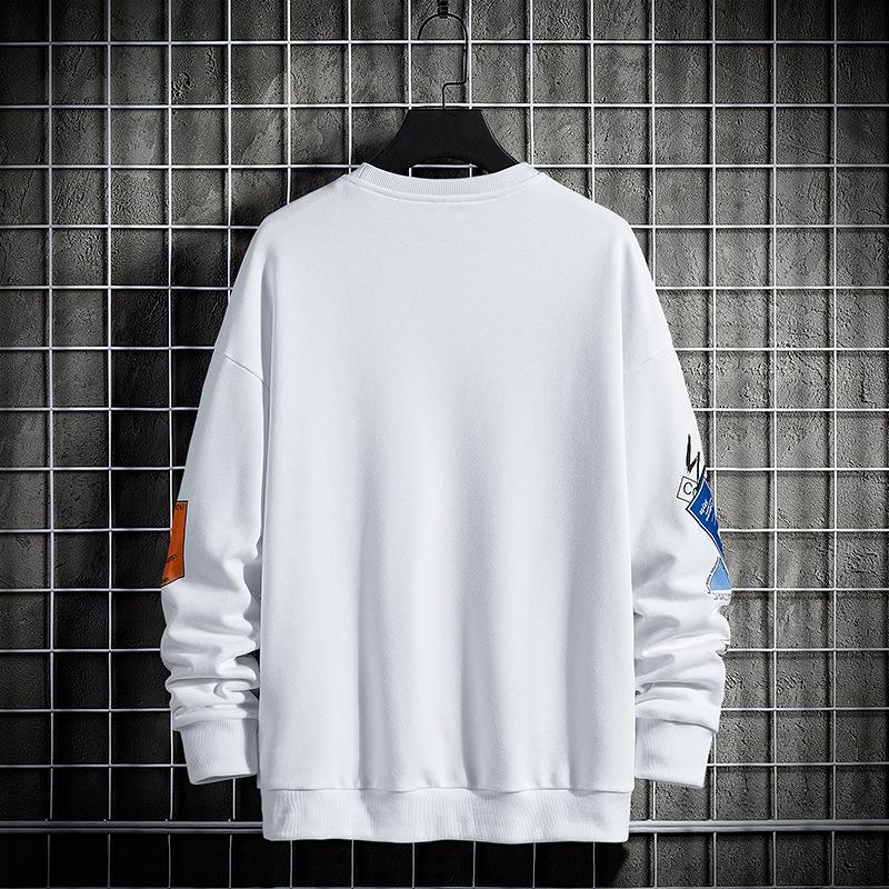 New Men's Sweater Autumn Loose Casual Printing Round Neck Men's Long Sleeve Sweater