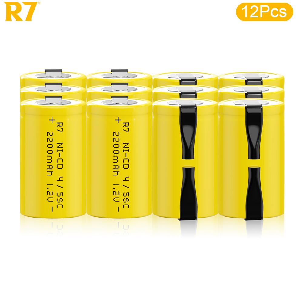 4/5SC Ni-Cd 1.2V 2200mAh Rechargeable Battery with Tongue for Electric Drills and Screwdrivers - High Capacity and Long Life