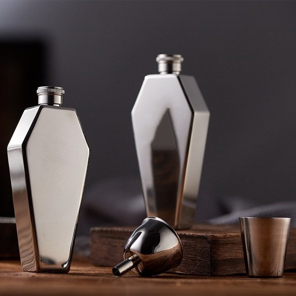 Portable 3.5oz 200ml Hip Flask Large Capacity Thickened Whiskey Wine Bottle Stainless Steel Kettle Pot Home