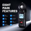 Mcbazel Digital Illuminance Lux LCD Brightness Plant Lighting Japanese Instruction Manual Included Black Meter, 200,000 Measurement, Display,