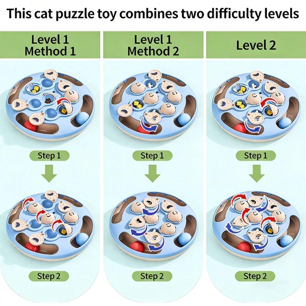 Ball Track Smart Cat Puzzle Toy Feather Teaser Pet Training Toy Kitty Play