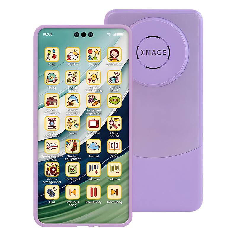 1 Satz Lernvokal Englisch Handy Vokal Requisite Modell Baby Simulation Handy Spielzeug Bildschirm Musik Frühe Lernspielzeuge