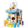 Wooden 11 In 1 Bead Fishing Shape Graphics Paired Toy For Boys Girls Baby Learning Activity