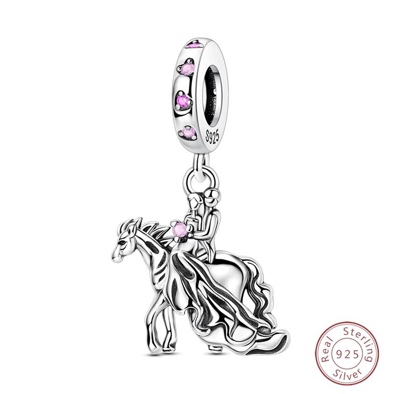 Sweety Copper Cake Poodle Crown Flowers Lover Luminous Charms Beads Fit 3Mm Bracelets Diy Fine Jewelry Making