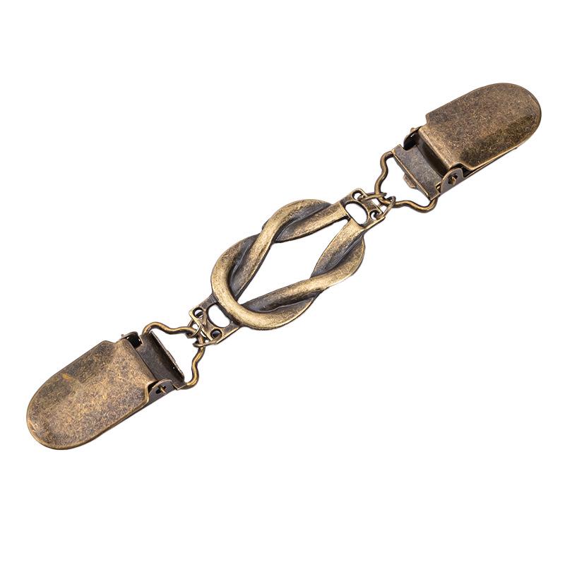 Retro spona na šál: Evropsko-americká brož na svetr a šátek s diamantovým akcentem - Slitinový doplněk proti odhalení