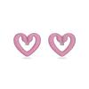 Una Kristallohrringe Damen Rosa