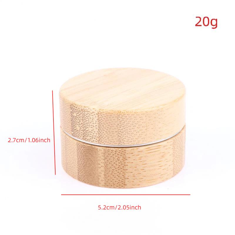 Reusable Sealing Cosmetic Container Portable Waterproof Cream Bottle Bamboo Aluminum Multifunction Empty Balm Box Women