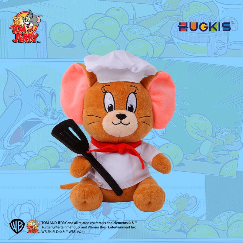 Authentic Tom and Jerry Plush - Police Tom Cat with Doctor, Chef, and Painter Costumes Licensed