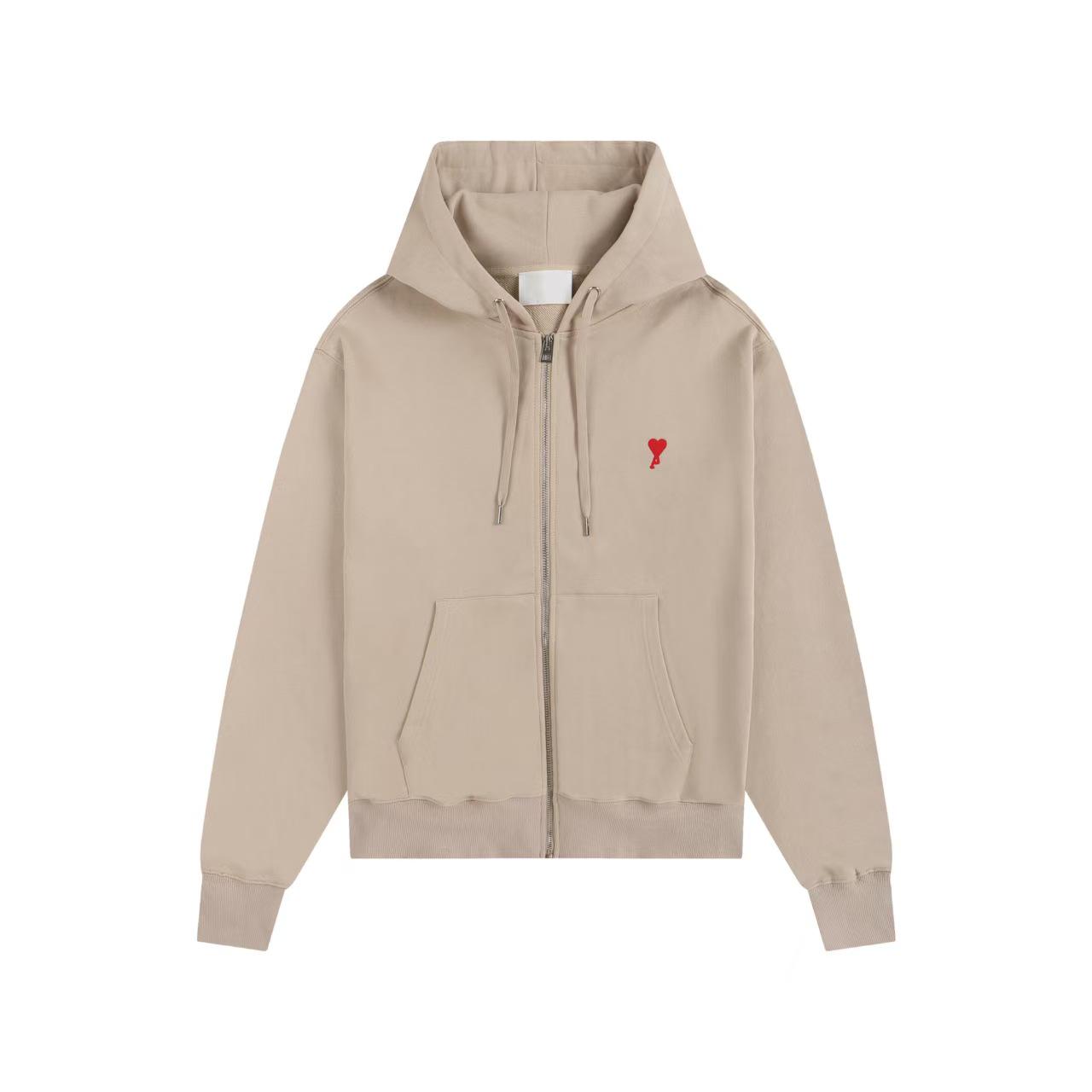 

AMIA Unisex Cotton Hooded Cardigan with Heart Detail - Autumn/Winter Casual Wear Medium
