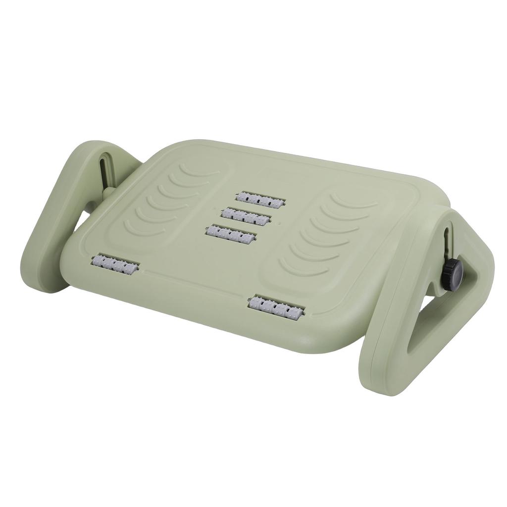 Under Desk Footrest, Ergonomic Foot Stool with   Rollers for   Work, Non Slip Bottom and Portable Design