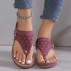 Woman Leather Non-Slip Soft Platform Shoes Flip Flops Summer Women's Wedge Sandal with Heel 2024 Orthopedic Sandals 43