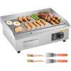 VEVOR Commercial Electric Griddle, 535 X 300 Mm, 3200W, 50-300 Degrees C Adjustable Temp Control
