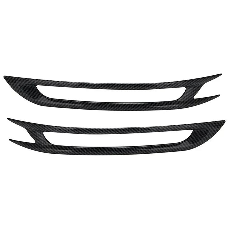 ABS Carbon Fiber Black Rear Tail Fog Light Lamp Panel Frame Decor Cover Trim For Honda Civic 11th Gen 2022-2024 Rear Fog Light Lamp Cover Trim